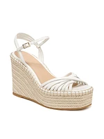 Ravina Leather Espadrille Wedge Sandals