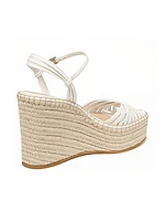 Ravina Leather Espadrille Wedge Sandals