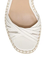 Ravina Leather Espadrille Wedge Sandals