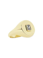 Defining 14K Yellow Gold & 0.16 TCW Lab-Grown Diamond Signet Ring