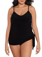 Plus Alex Side-Tie Tankini Top