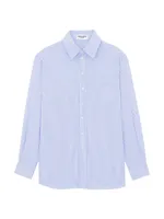 Monogram Shirt Striped Cotton Poplin