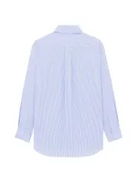 Monogram Shirt Striped Cotton Poplin