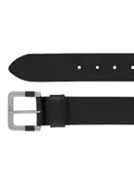 Carree Buckle Wide Belt Vegetable-tanned Leather