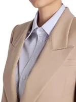 Double-Breasted Blazer Wool Gabardine