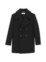 Double-Breasted Peacoat Wool