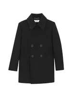 Double-Breasted Peacoat Wool