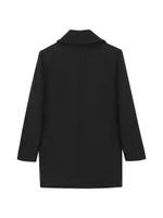 Double-Breasted Peacoat Wool