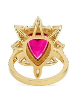 14K Yellow Gold, Pink Spinel & 2.5 TCW Diamond Ring