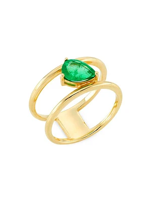 14K Yellow Gold & Emerald Ring