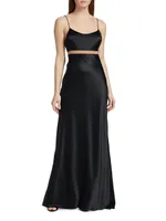 Zella Silk-Blend Gown