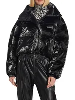 Telia Shiny Shell Crop Puffer Jacket