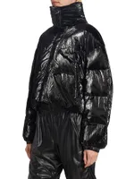 Telia Shiny Shell Crop Puffer Jacket