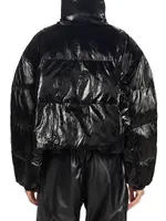 Telia Shiny Shell Crop Puffer Jacket