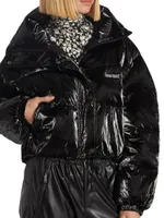 Telia Shiny Shell Crop Puffer Jacket