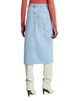 Vandy Denim Button-Front Skirt