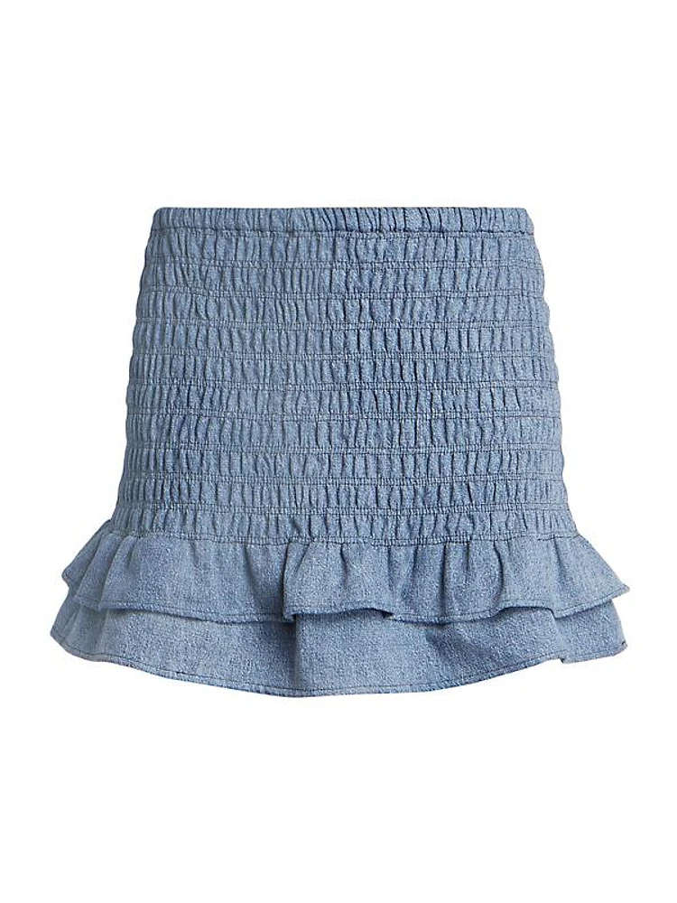 Dorela Chambray Mini Skirt