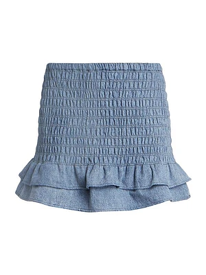 Dorela Chambray Mini Skirt