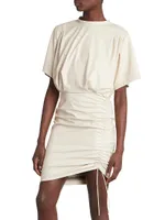 Balesi Ruched Faux Leather Dress