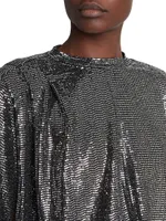 Shiny Flou Delfi Cropped Top