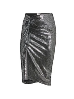 Shiny Flou Dolene Midi Skirt