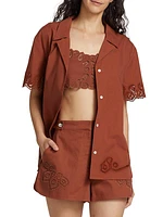 Taytum Cotton Button-Front Top