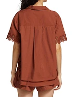 Taytum Cotton Button-Front Top