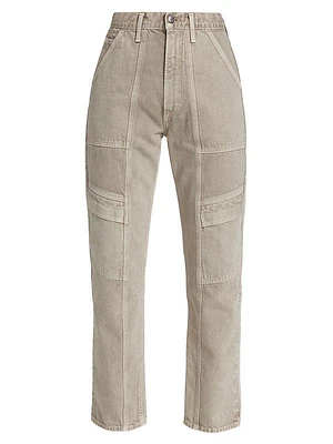 Cooper High-Rise Rigid Straight Cargo Jeans