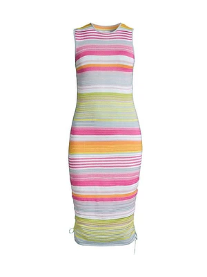 Natalie Stripe Cover-Up Dress