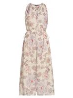 Mariana Floral Cotton-Blend Midi-Dress