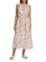 Mariana Floral Cotton-Blend Midi-Dress