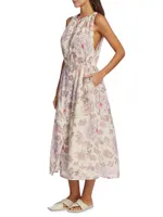 Mariana Floral Cotton-Blend Midi-Dress