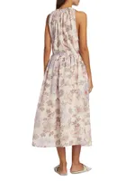 Mariana Floral Cotton-Blend Midi-Dress