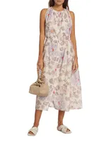 Mariana Floral Cotton-Blend Midi-Dress