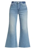 Le Palazzo High-Rise Stretch Wide-Leg Crop Jeans