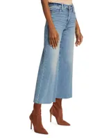 Le Palazzo High-Rise Stretch Wide-Leg Crop Jeans