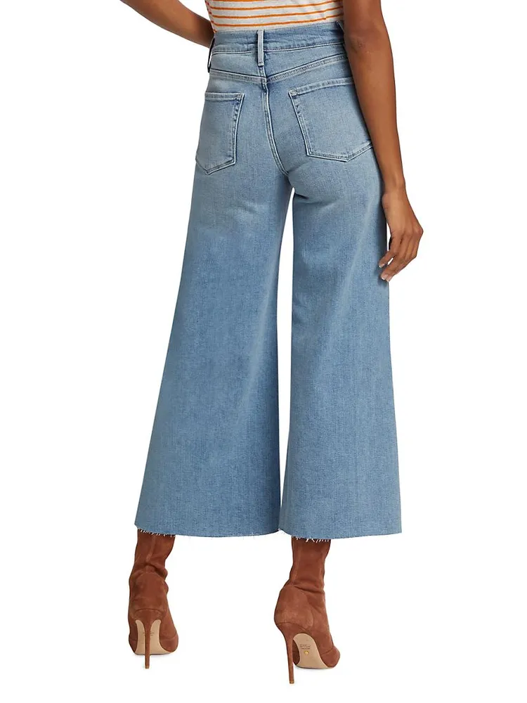 Le Palazzo High-Rise Stretch Wide-Leg Crop Jeans