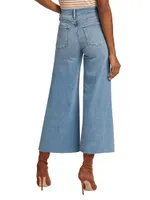 Le Palazzo High-Rise Stretch Wide-Leg Crop Jeans