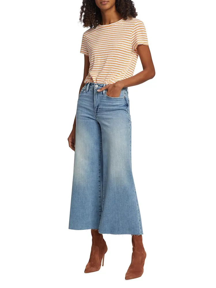 Le Palazzo High-Rise Stretch Wide-Leg Crop Jeans