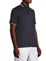 Stretch Cotton-Blend Short-Sleeve Polo Shirt