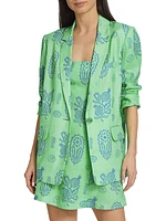 Winnefred Linen Floral Blazer