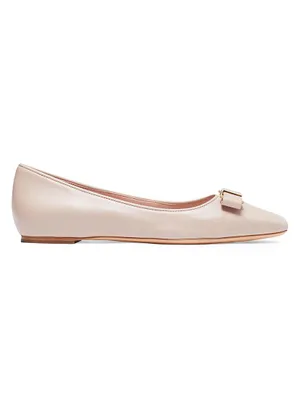 Bowdie Leather Ballet Flats