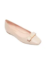 Bowdie Leather Ballet Flats