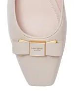 Bowdie Leather Ballet Flats