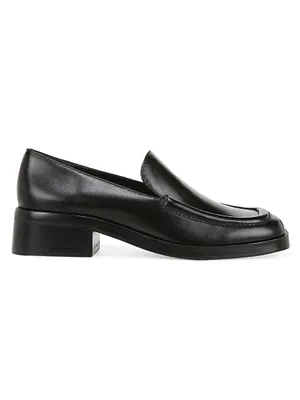 Doris LeatherSquare-Toe Loafers