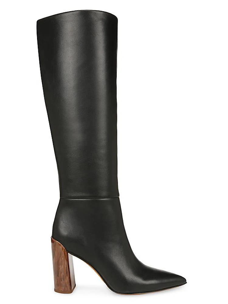 Pilar 98MM Leather Knee-High Boots