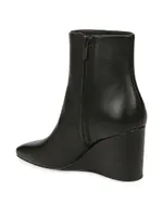 Andy Leather Wedge Booties