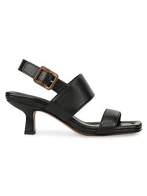 Cira 54MM Leather Kitten-Heel Sandals