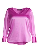 Vittoria Silk V-Neck Blouse