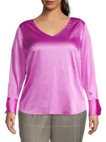 Vittoria Silk V-Neck Blouse